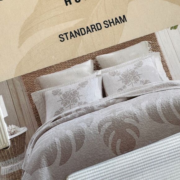 Tommy Bahama Molokai Pre-washed Cotton Quilted Standard Shams Floral Tropical - Picture 3 of 8